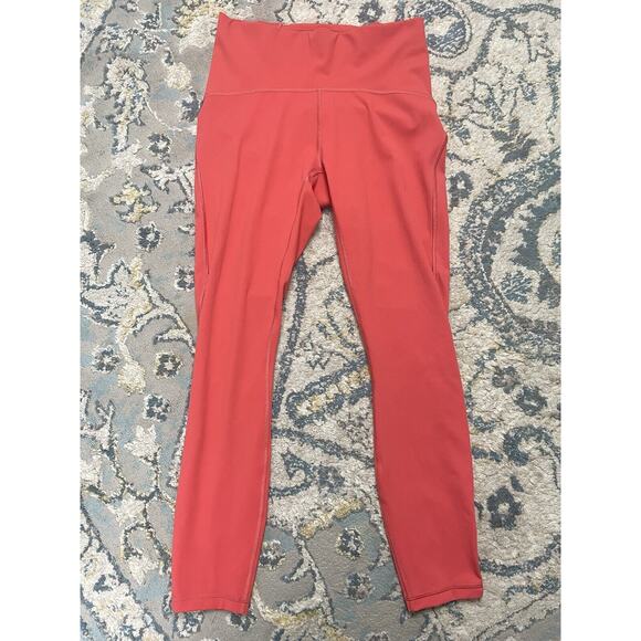 lululemon athletica Pants - Lululemon Train Times 7/8 Pant 25" Coral Size 6